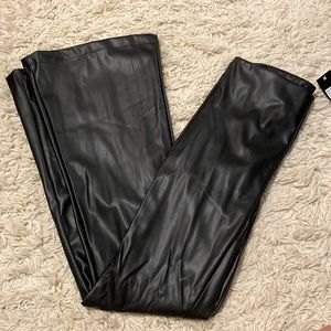 NWT Nasty Gal black leather pants